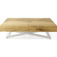 COUCHTISCH Cavetta U höhenverstellbar ausziehbar, Lancelot Eiche 120-200/80/27-76 cm - Kaschmir/Eichefarben, Holzwerkstoff/Metall (80/120/76cm) - WFL GROUP