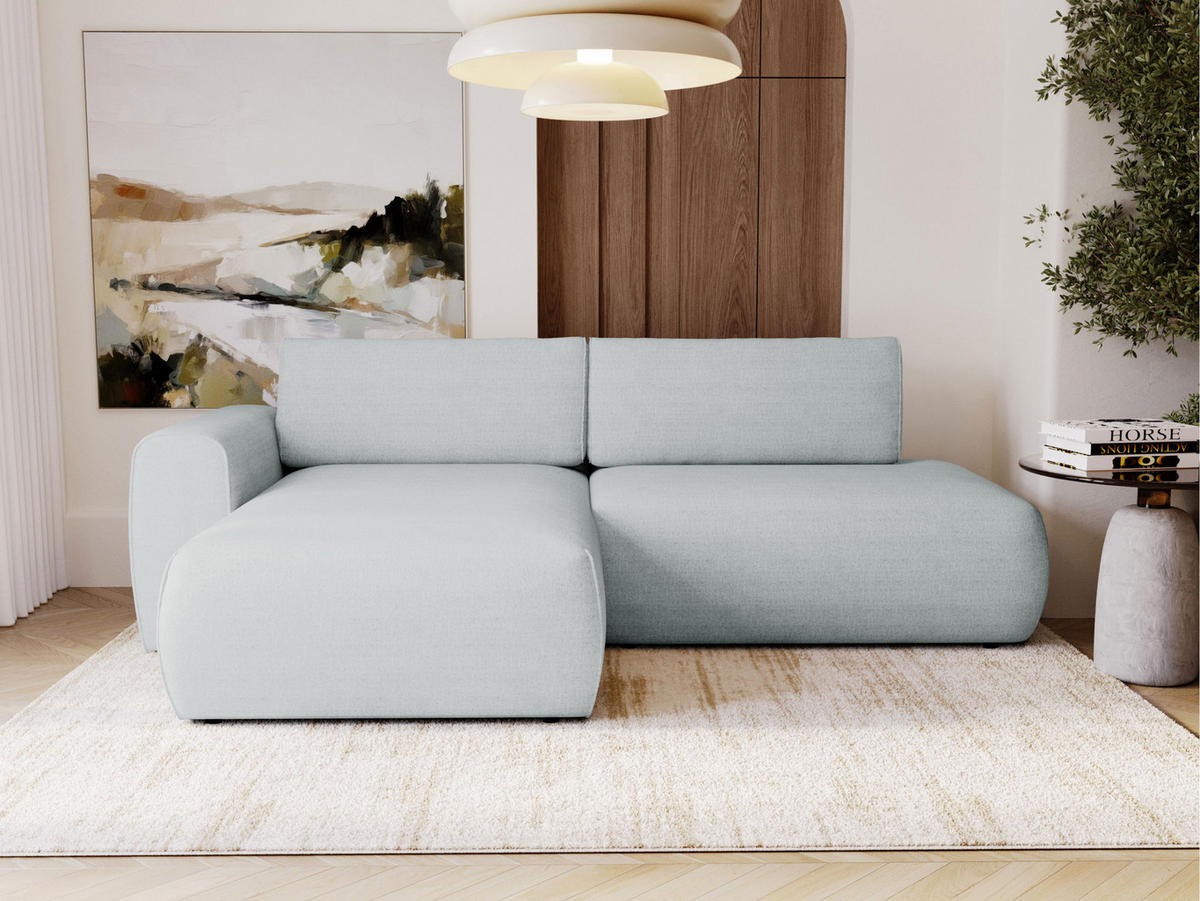 ECKSOFA Mila - Schwarz/Grau, Holzwerkstoff/Kunststoff (256/164cm) - MIRJAN24