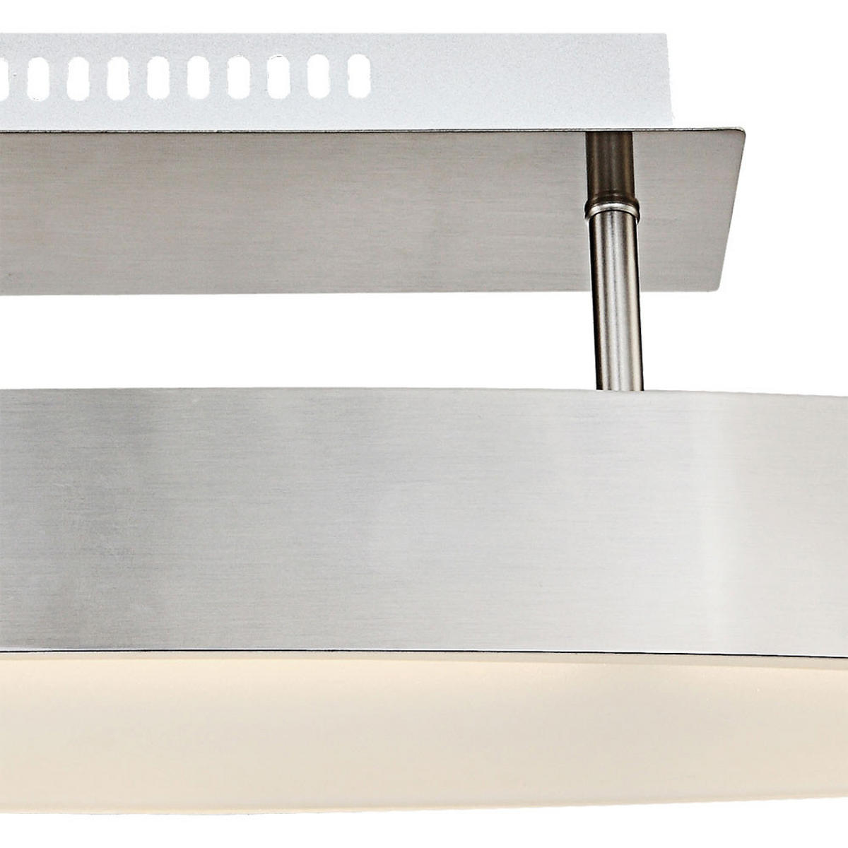 LED DECKENLEUCHTE SARAGOSSA Silber Metall Acryl - Silberfarben, Metall (80/9/18cm) - Globo Lighting