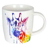 KAFFEEBECHER Watercoloured Animals Giraffe - Naturfarben, Keramik (0.35L) - Könitz