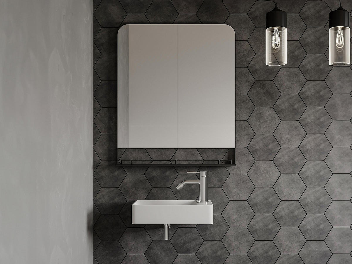 WASCHBECKEN hängend - Keramik - Weiß - L38 x H10 x P22 cm - ERAVAL II - Weiß, Keramik (38/10/22cm) - Vente-Unique