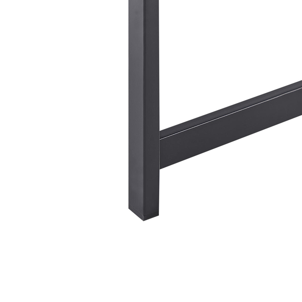 GARTENTISCH Schwarz Avetrana - Hellbraun/Schwarz, Metall (50/150/90cm) - Beliani