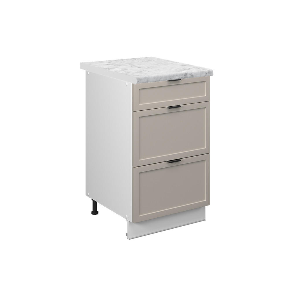 KÖKSUNDERSKÅP Fame-Line Gråbeige 50 cm , AP Marble Grå, Vit 82/50/60 cm