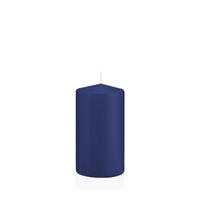 STUMPENKERZEN Dunkelblau Ø 68 x 130 mm, 12 Stück - Dunkelblau, Paraffin (7/13cm) - Wiedemann Kerzen