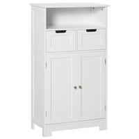 MIDISCHRANK DE-17293 2 Schubladen & Schrank mit verstellbarem Regal Weiß - Weiß, Holzwerkstoff (30/108/60cm) - ComfortXL