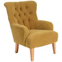 SESSEL Kaiya Bezug Veloursstoff Buche natur / mais - Gelb, Kunststoff (71/97/82cm) - 58aufmkessel