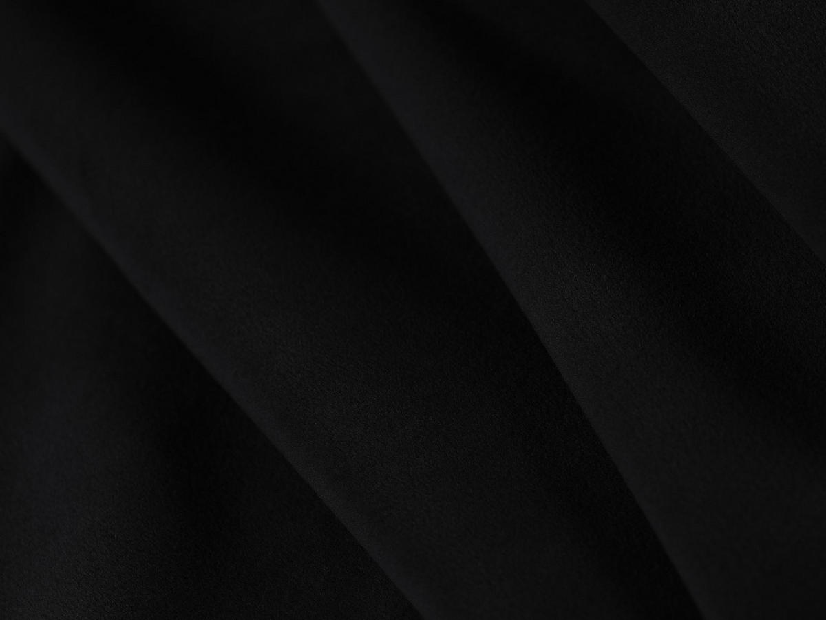 PANORAMASOFA links Mamaia aus Samt schwarz 7 Sitzplätze - Schwarz, Textil (256/75/327cm) - Micadoni