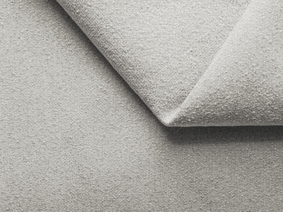 4-SITZER-SOFA Bouclé Stoff Grau - Silberfarben/Braun, Holz/Textil (270/73/95cm) - Makamii