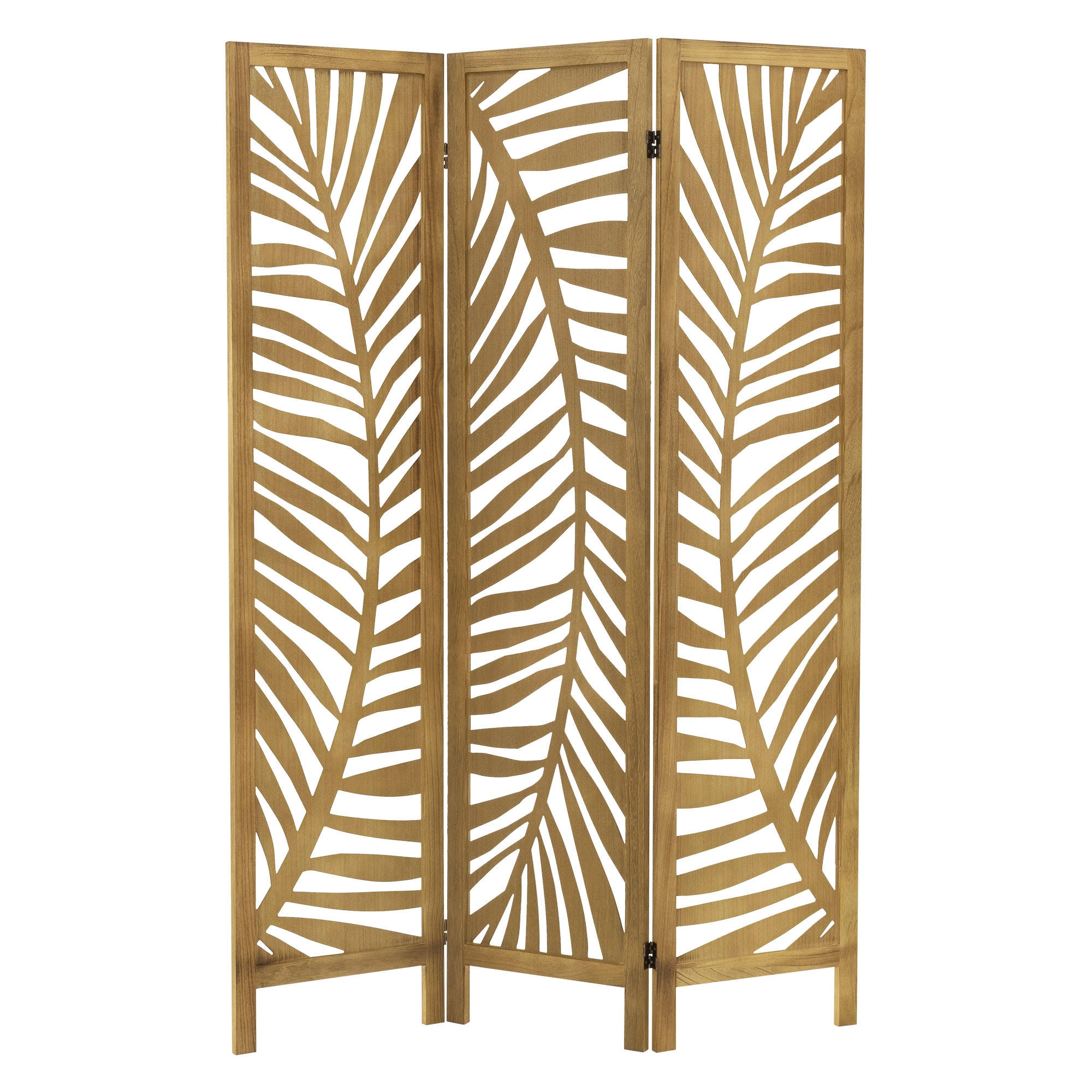 PARAVENT 3 teilig Fukuoka 170x121 cm Natur aus Holz - Beige, Holz (121/170/2cm) - ML-DESIGN