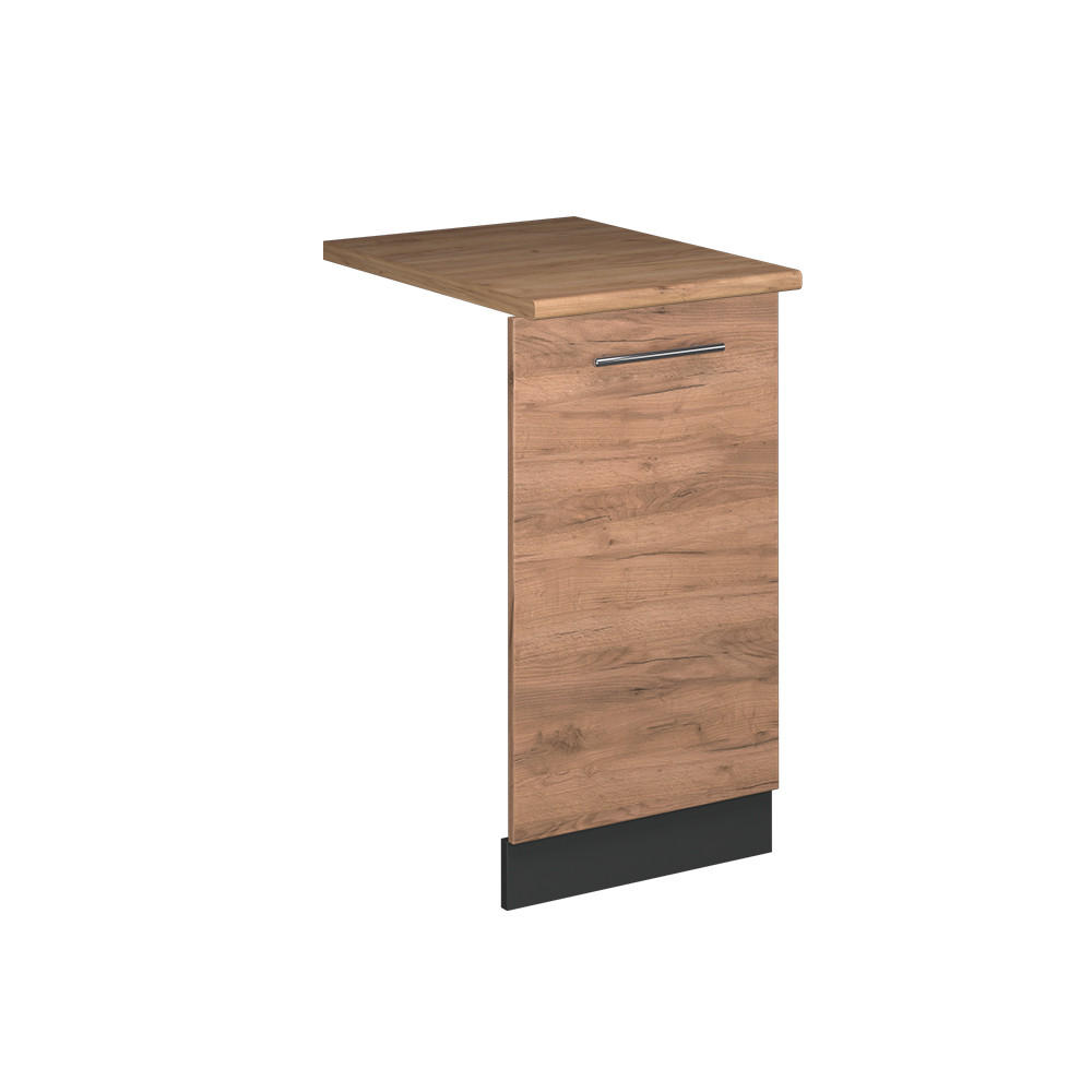 DISKMASKINENS FRONTPANEL Fame-Line Goldkraft ek 45 cm , AP Oak Honungsek, Antracit 81.8/45/60 cm
