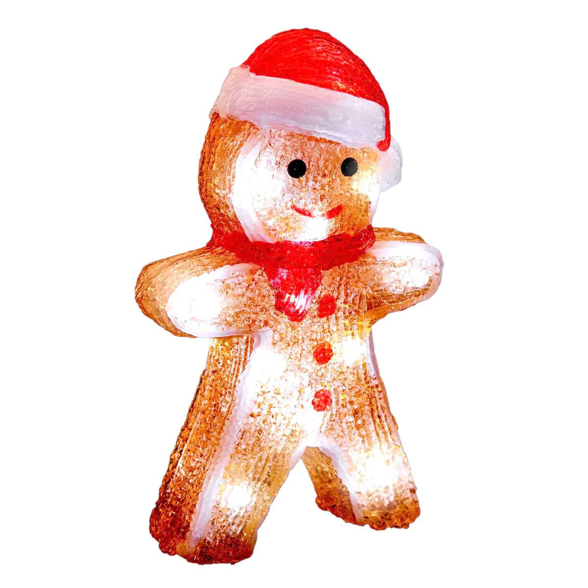 WEIHNACHTSDEKORATION LED Lebkuchenmann 21 cm - Multicolor, Kunststoff (13/21/6cm) - Fééric Lights and Christmas