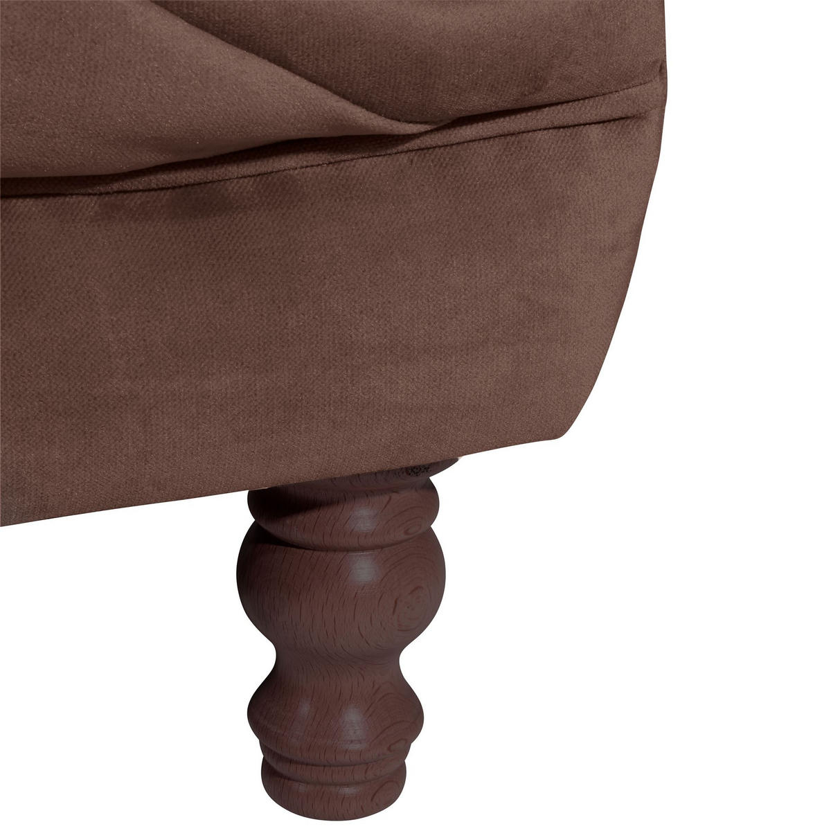 CHESTERFIELD Sofa 3-Sitzer Kaylin Samtvelours braun - Braun, Kunststoff (253/80/100cm) - 58aufmkessel
