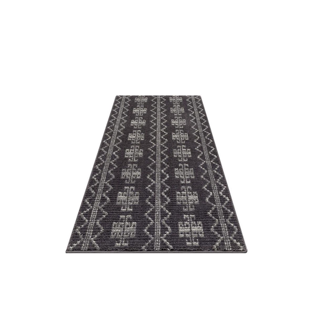 KURZFLOR-TEPPICH April 0608 Grau 80x300 cm - Grau, Textil (80/300cm) - carpet city