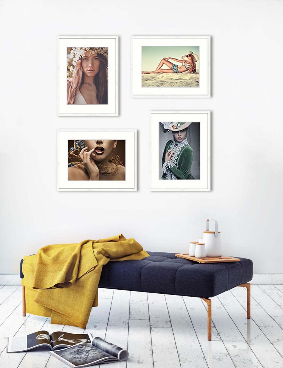 BILDERRAHMEN 40x50 cm Weiß Matt - Weiß, Holz (42/52/2cm) - artissimo