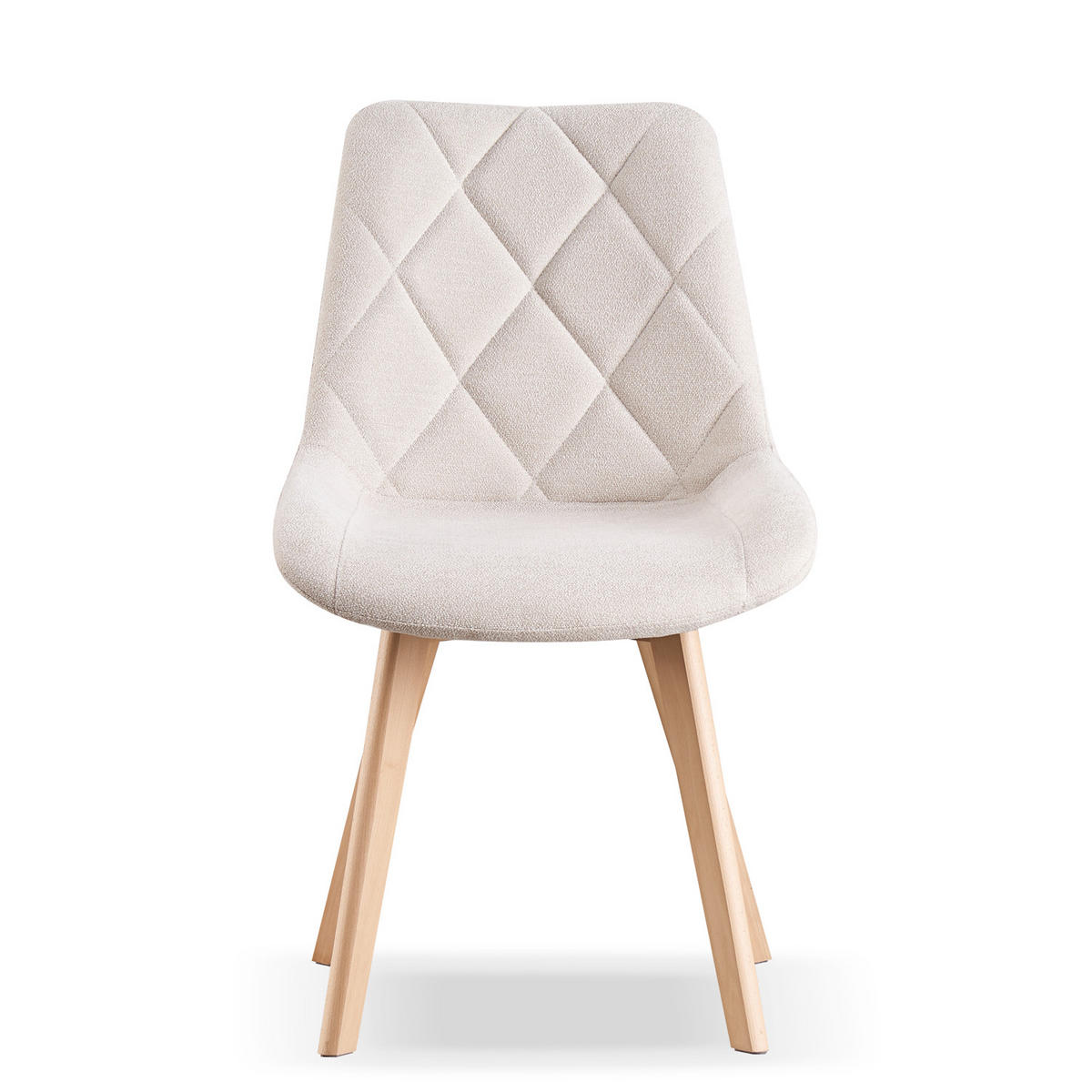 STUHL TANIA Creme 2 Stück - Creme, Holz/Textil (52/88/60cm) - B&D Home