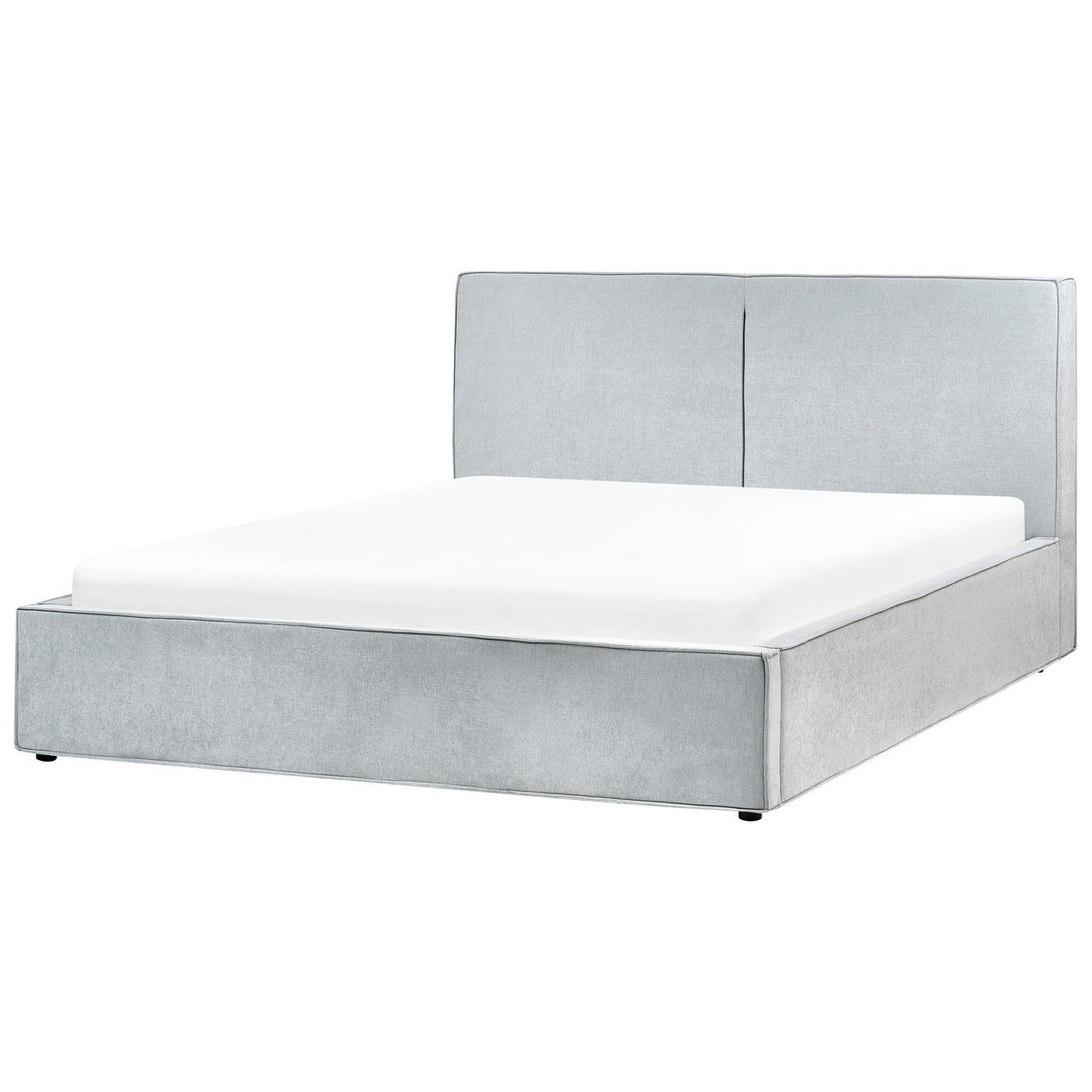 BETT mit Stauraum 180/200 cm Hellblau Moissac - Blau/Schwarz, Textil (180/200cm) - Beliani