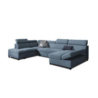 WOHNLANDSCHAFT Schlafsofa Anton - Hellblau, Holzwerkstoff/Textil (342/96/205cm) - Fun Möbel