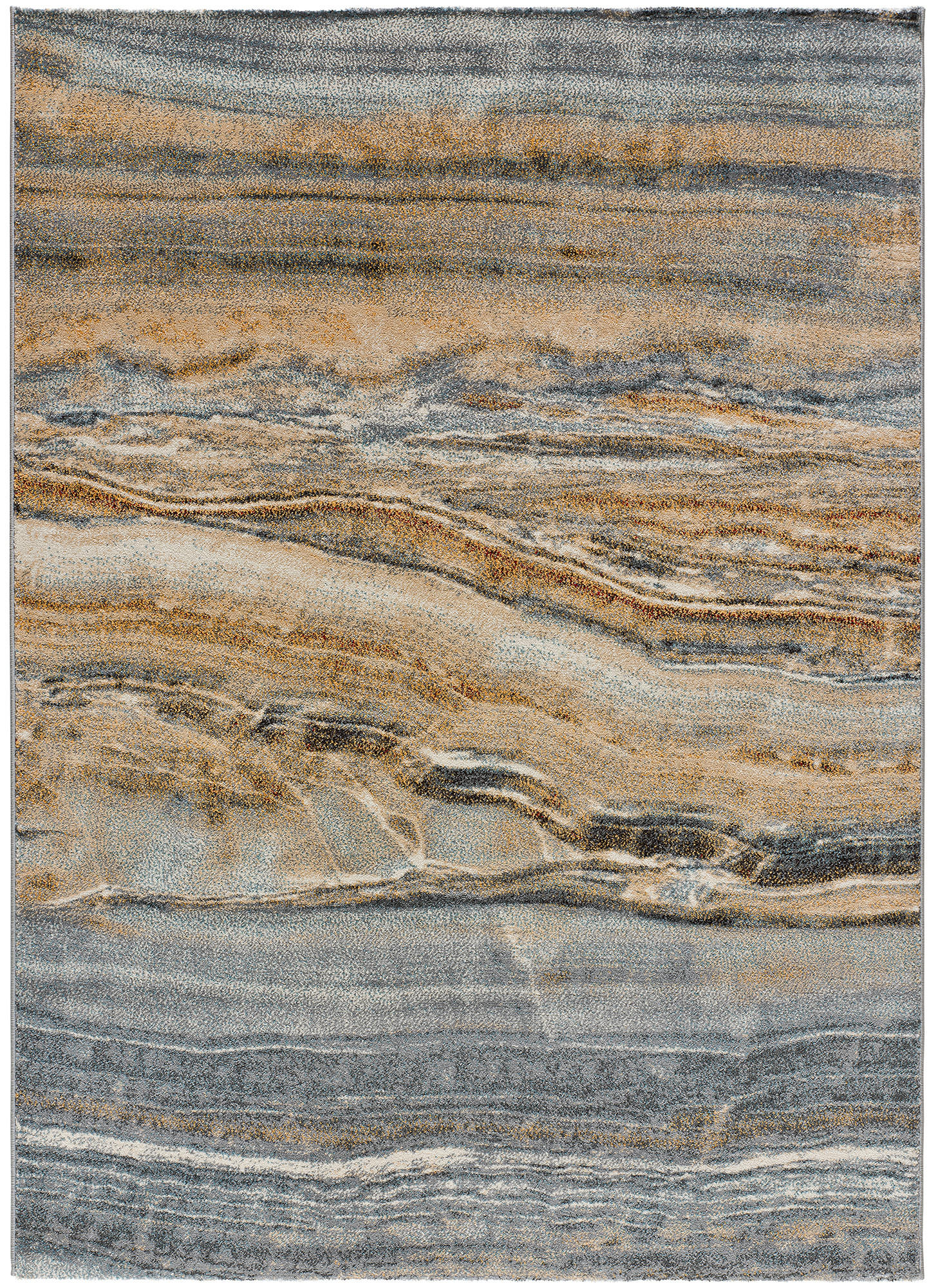WEBTEPPICH Sand Dreams 133/190 cm - Sandfarben/Grau, Naturmaterialien/Textil (133/190cm) - Atticgo