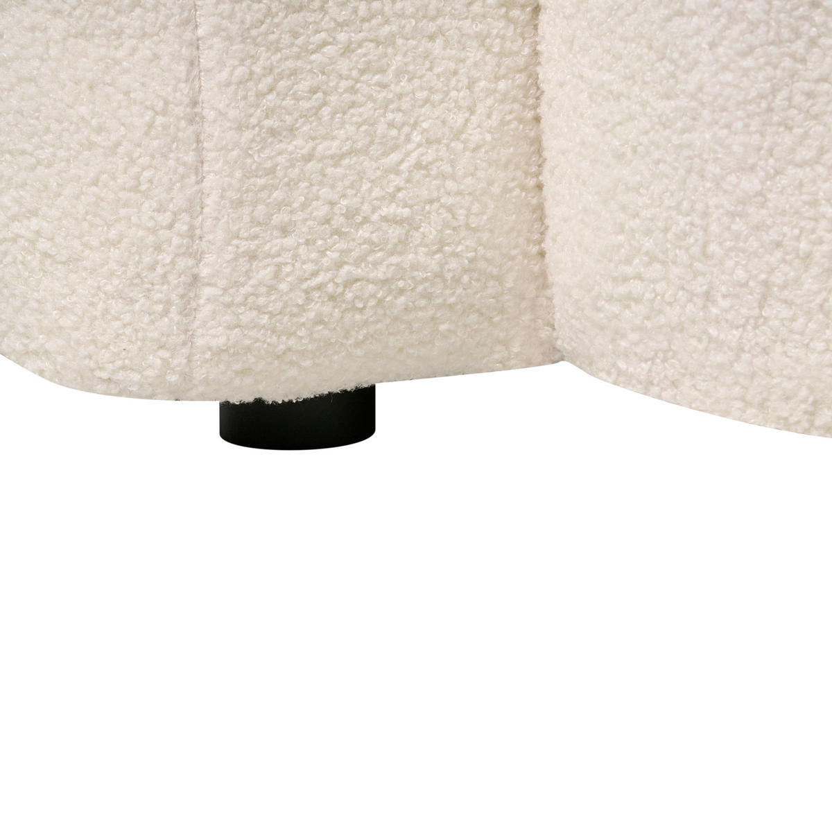 3-SITZER-SOFA Bouclé Cremeweiß Afoss - Creme, Textil (195/71/94cm) - Beliani