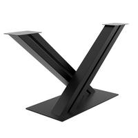 TISCHBEINE Arrakis Metall Schwarz 72cm - Schwarz, Metall (45/72/140cm) - Metalo Pro