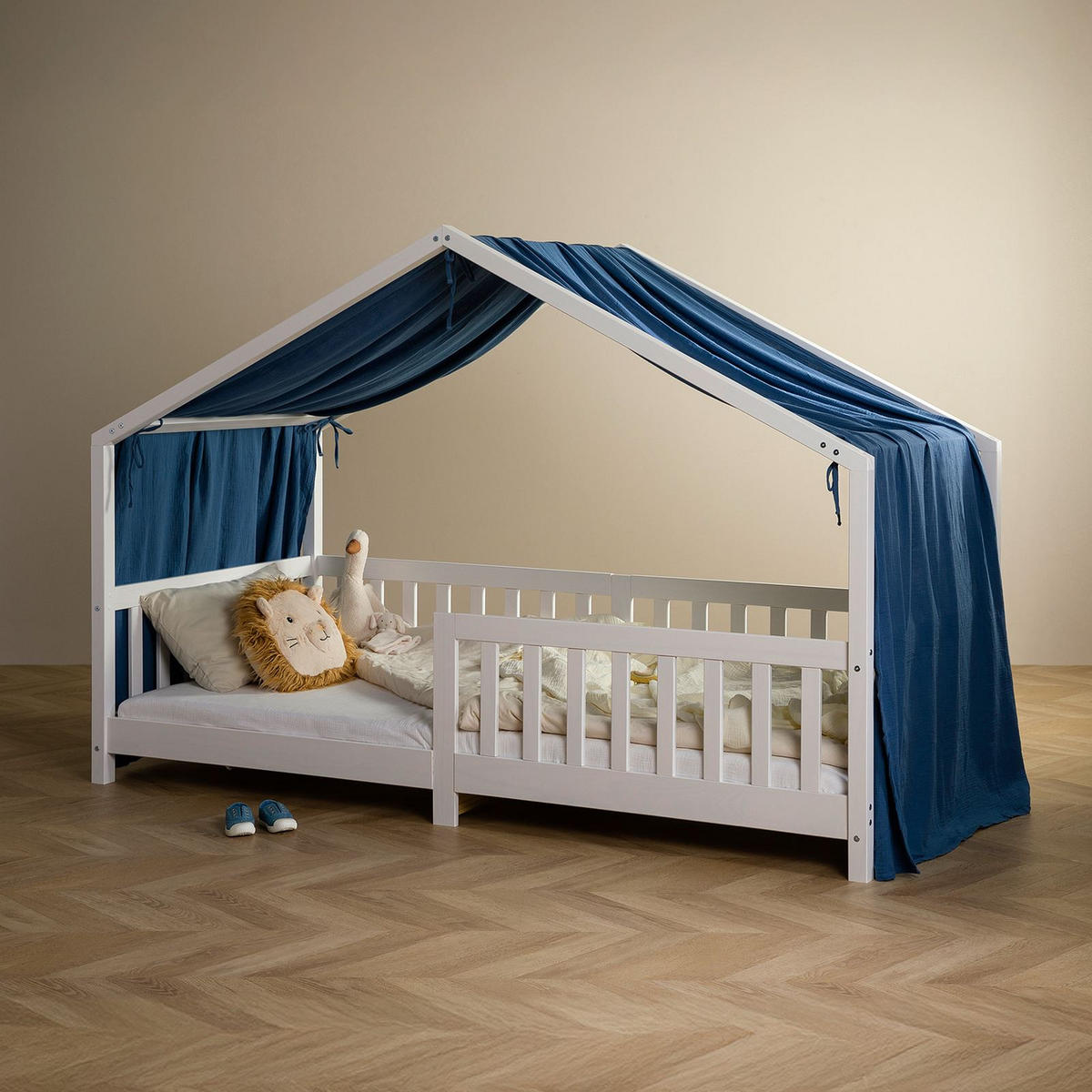 HAUSBETT-HIMMEL LIAN dunkelblau - Dunkelblau, Textil - IDIMEX
