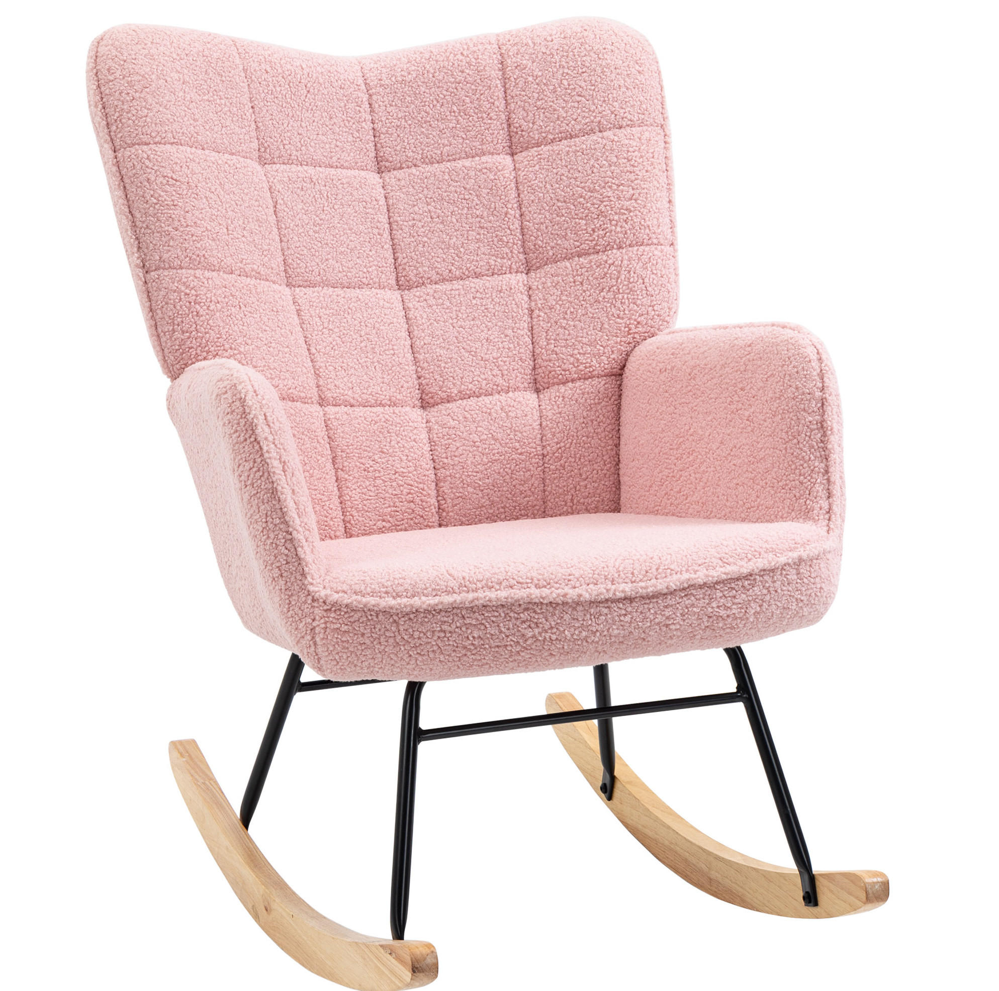 SCHAUKELSTUHL Polyester mit hoher Rückenlehne, Armlehnen 71/98/101 cm Rosa - Rosa, Textil (98/101/71cm) - Redom