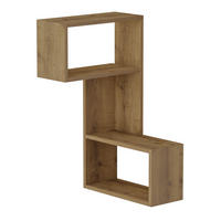 WANDREGAL Part Dunkle Eiche 82/47/20 cm - Dunkelbraun, Holzwerkstoff (47/82/20cm) - Decortie