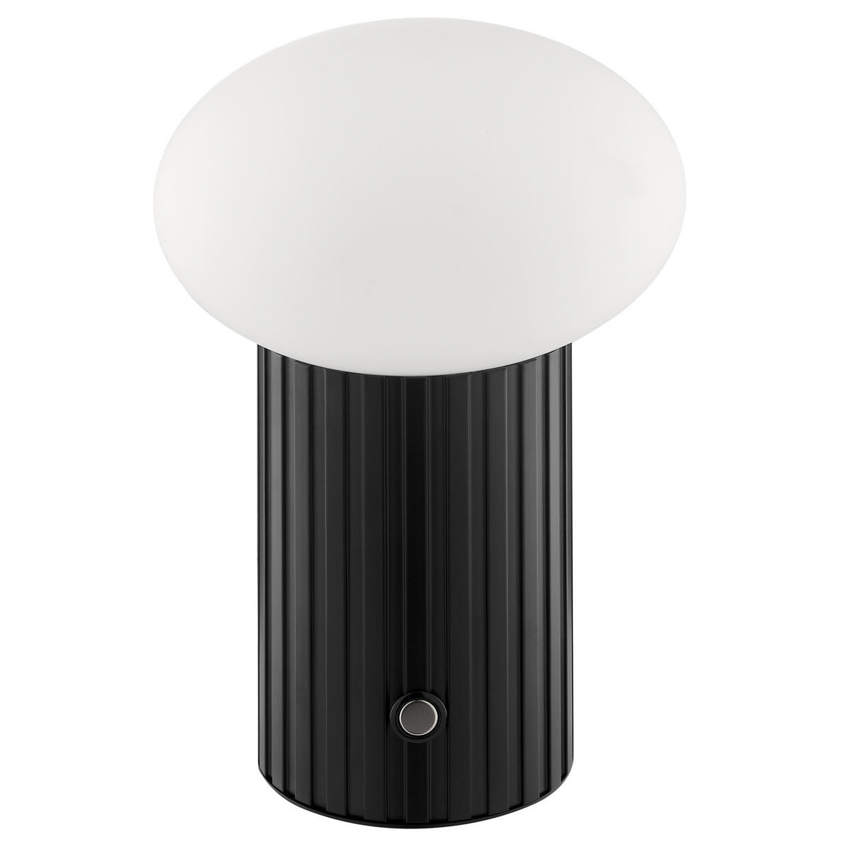 TISCHLEUCHTE Venti Schwarz/Weiß 12/12/18 cm - Multicolor, Kunststoff (12/12/18cm) - Brilliant