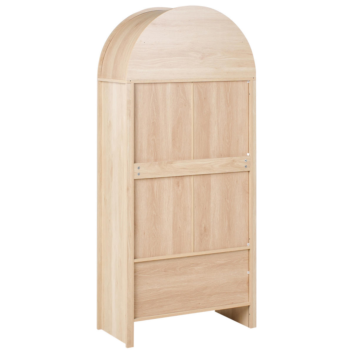 VITRÍNA se skleněnými dveřmi 79 cm Světle hnědá Glenwood - světle hnědá, kompozitní dřevo (79/178/40cm) - Beliani