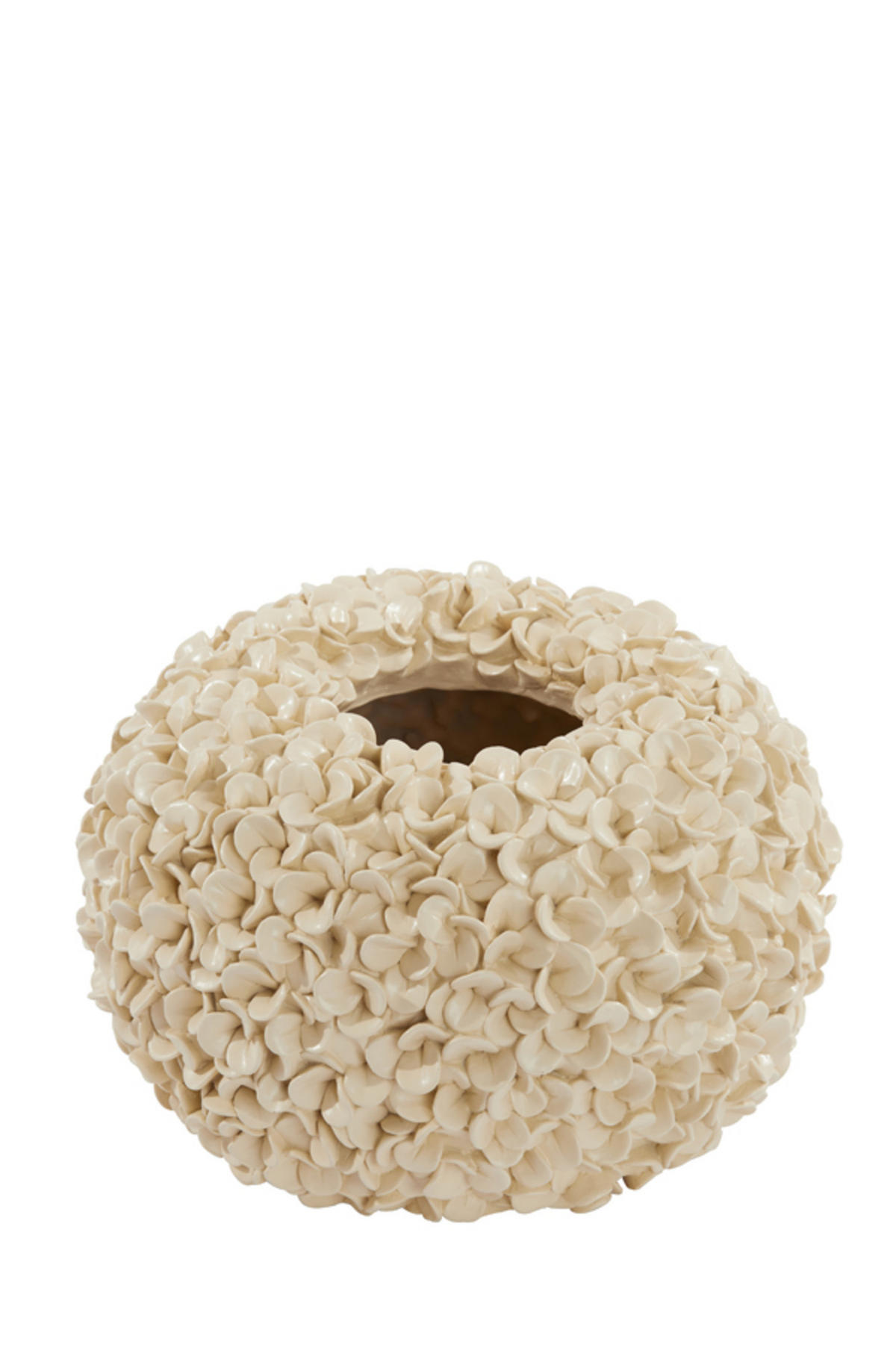 VASE Phylia Weiß Ø38/23 cm - Weiß, Kunststoff (23cm) - Light & Living