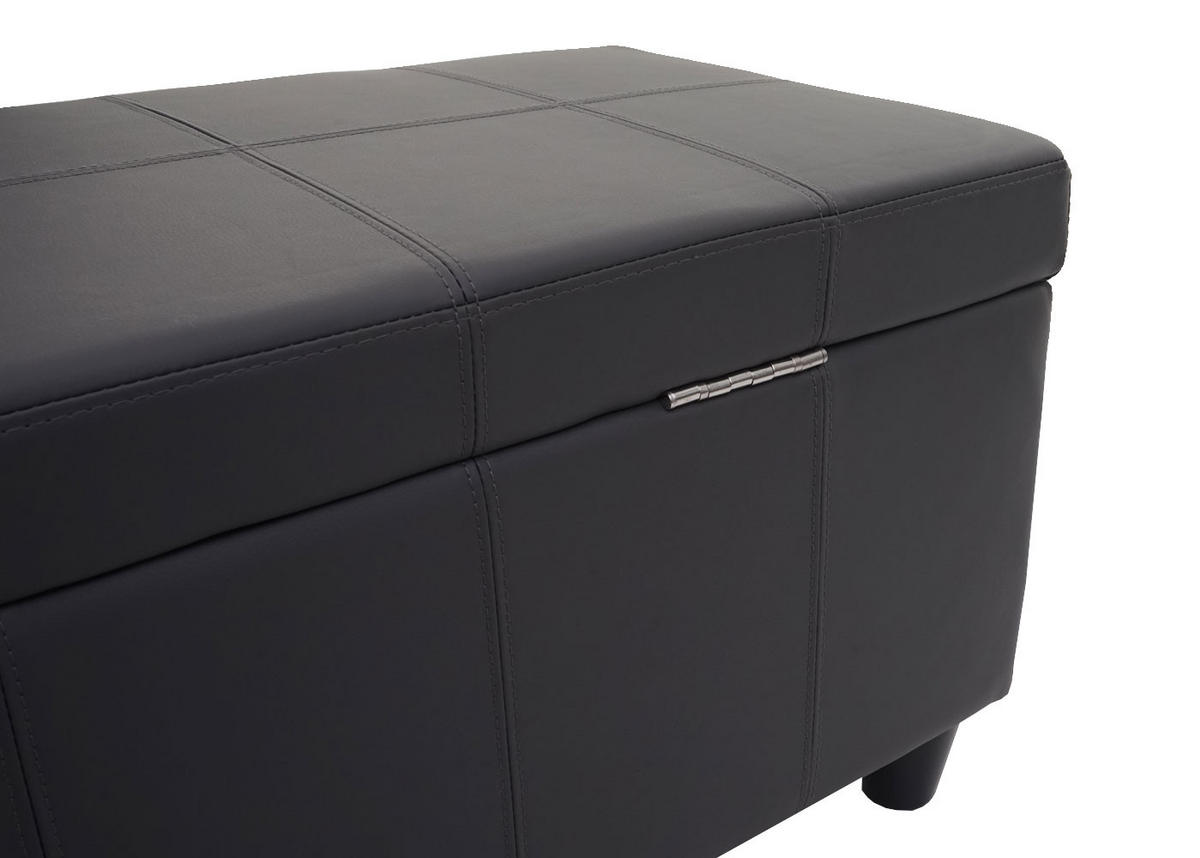 AUFBEWAHRUNGS-TRUHE Lars 45x114x45cm Kunstleder Grau matt - Grau, Kunststoff (114/45/45cm) - BERLINLODGE