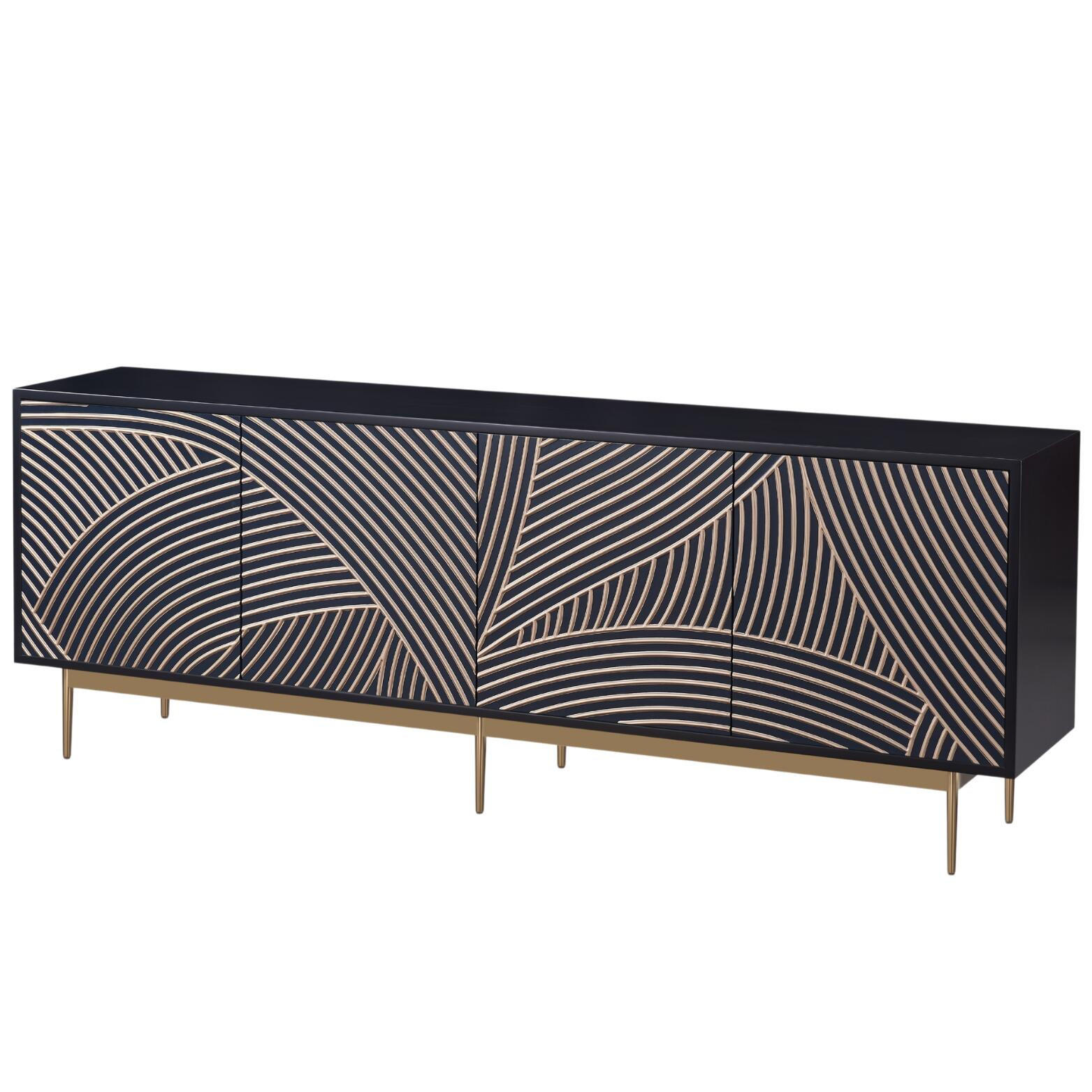 TV-LOWBOARD STILIG Blau 200x40x72 cm - Blau, Holzwerkstoff (200/72/40cm) - FURNLUX