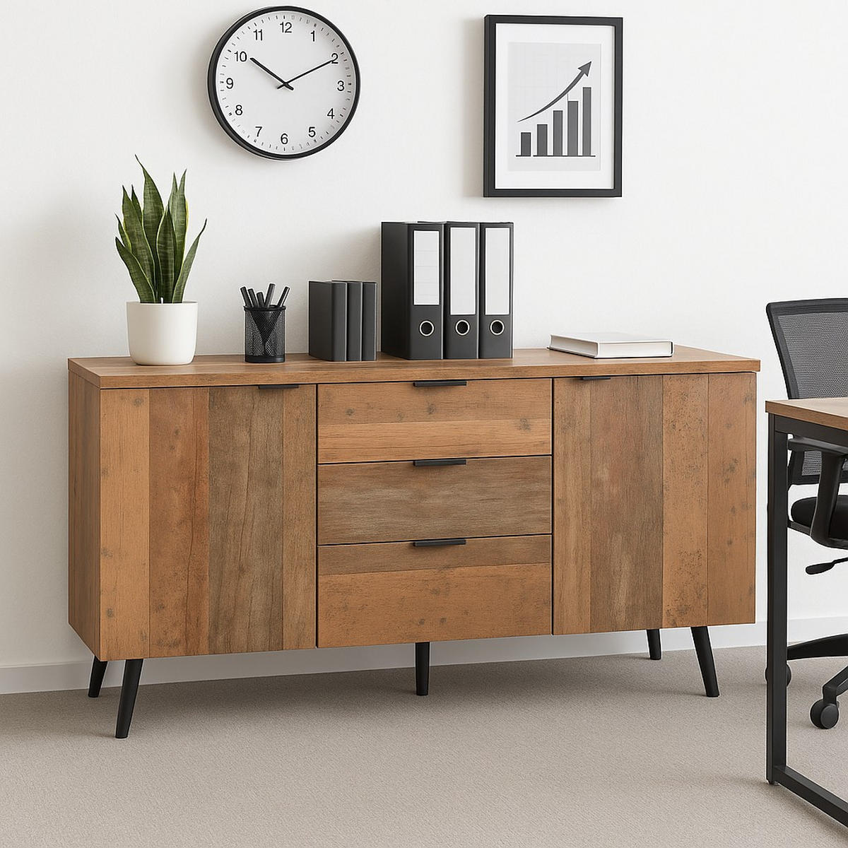 SIDEBOARD Braun 140/35/70 cm - Braun, Holzwerkstoff (35/70/140cm) - Urban Meuble