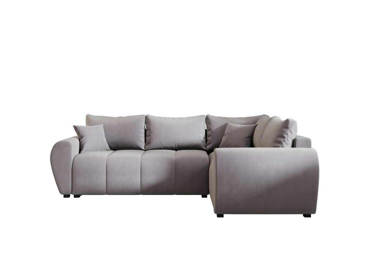 ECKSOFA MOLISA L PLUS Itaka 50 Rechts mit Schlaffunktion - Grau, Textil (235/175cm) - Bedante