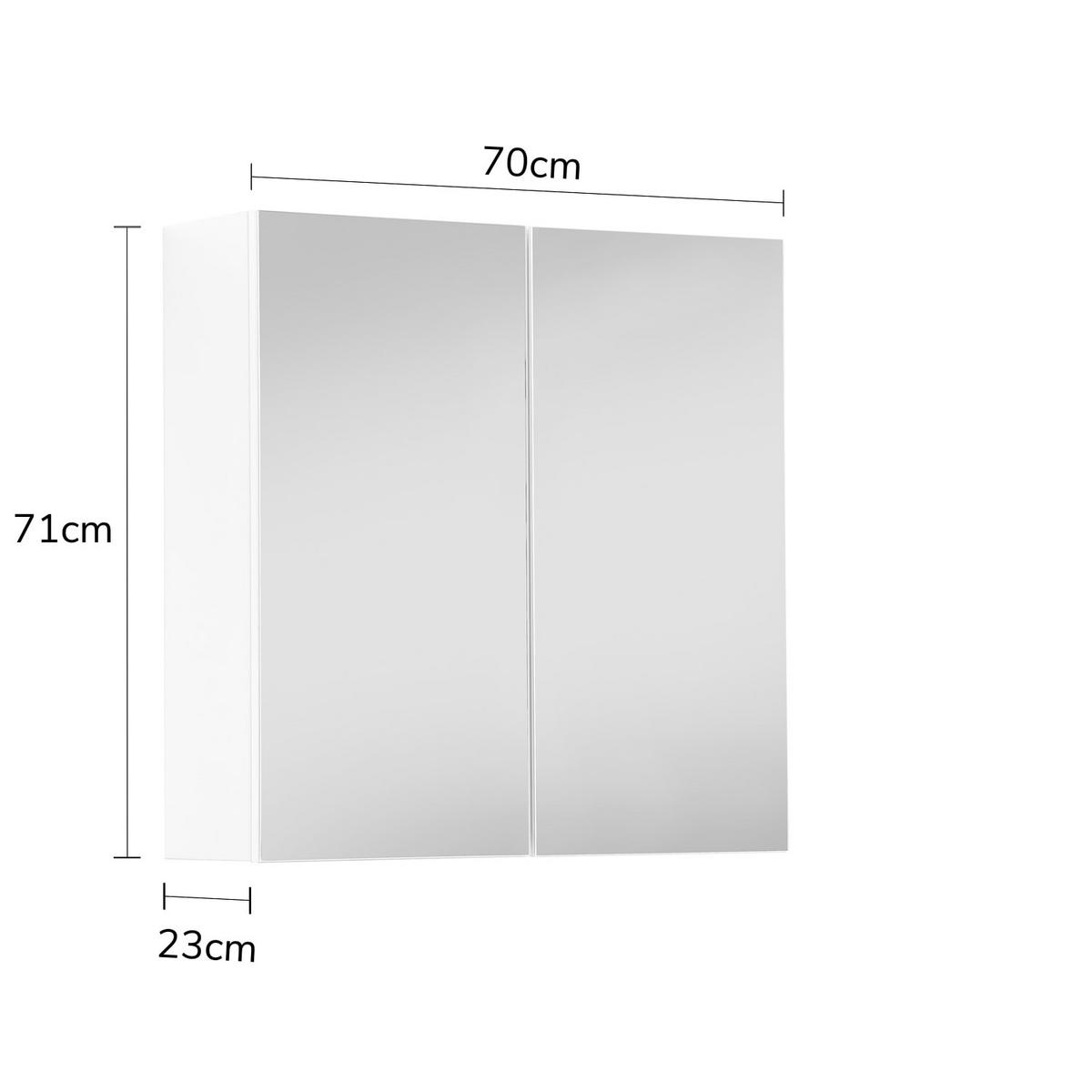 BAD-SPIEGELSCHRANK Die Badenixe - Weiß, Holzwerkstoff (70/71/23cm) - Mokebo