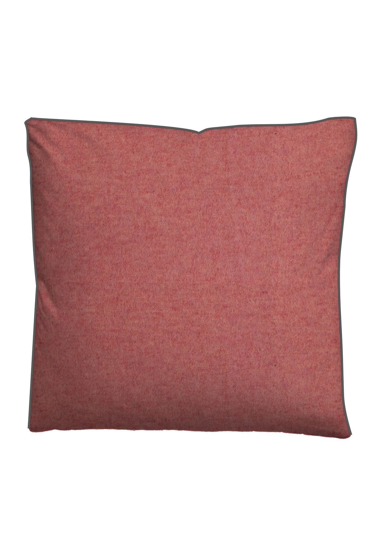 BETTWÄSCHE-GARNITUR Biber Melange UNI chili, 155x200 cm + 80x80 cm - Rot, Textil (155/200cm) - biberna