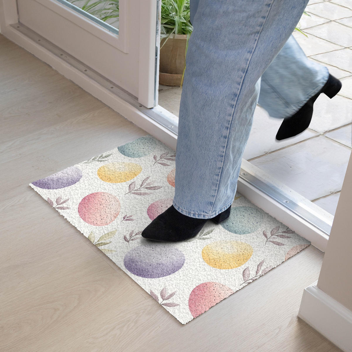 FUSSMATTE Eier - Bunt - Muster 60x40 cm - Multicolor, Kunststoff (40/60cm) - MuchoWow