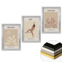 WANDBILDER 3er Set - 20x30 cm Silberner Rahmen - Matisses abstrakte Formen - Silberfarben, Kunststoff (20/30cm) - ArtPrintCave