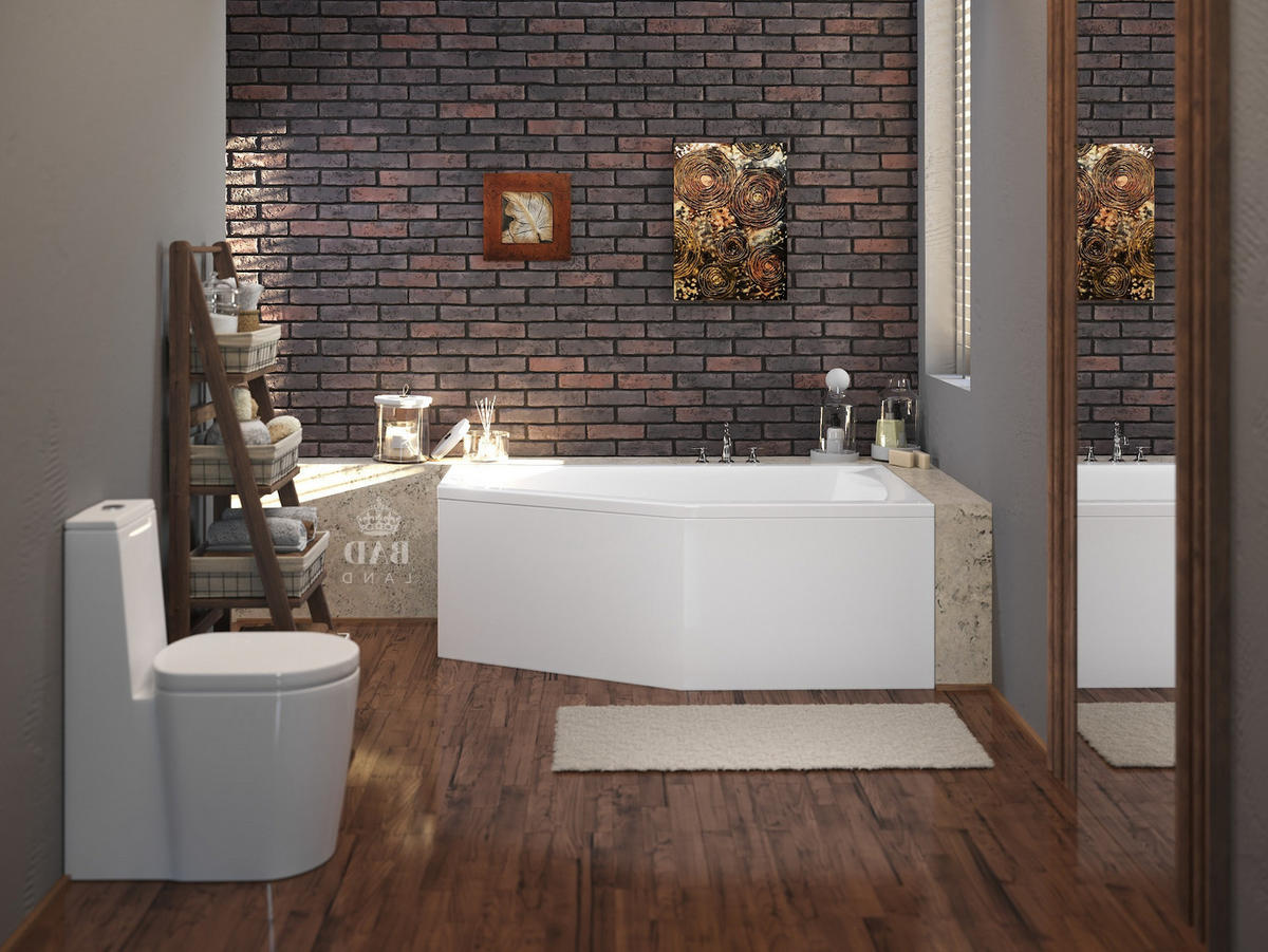 BADEWANNE Eckwanne SELENA 160/90 Rechts Ablauf & Füße - Weiß, Kunststoff (90/59/160cm) - bad land