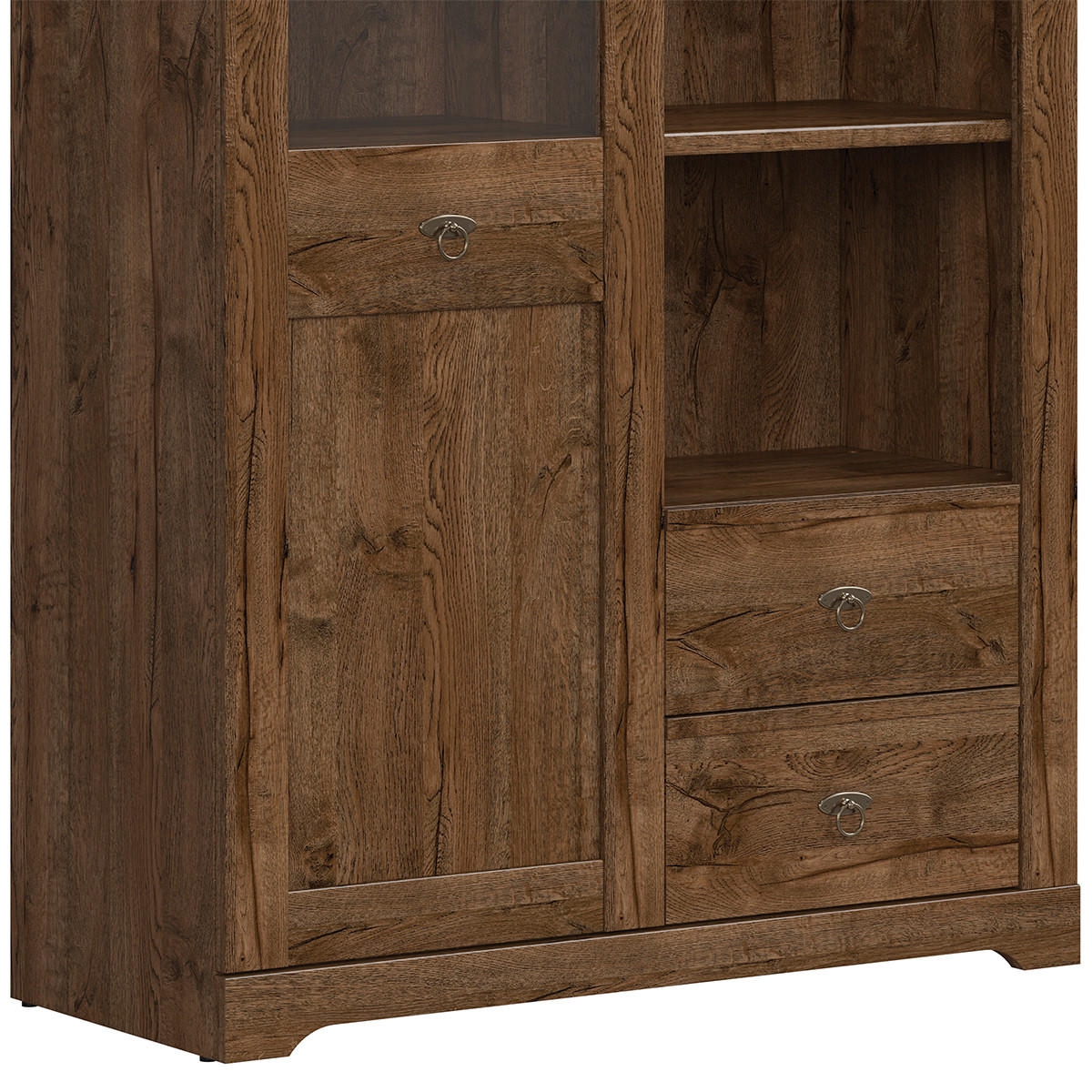 VITRÍNA Noé Tmavé dřevo - hnědá, kompozitní dřevo (103/158/44cm) - Petits-meubles