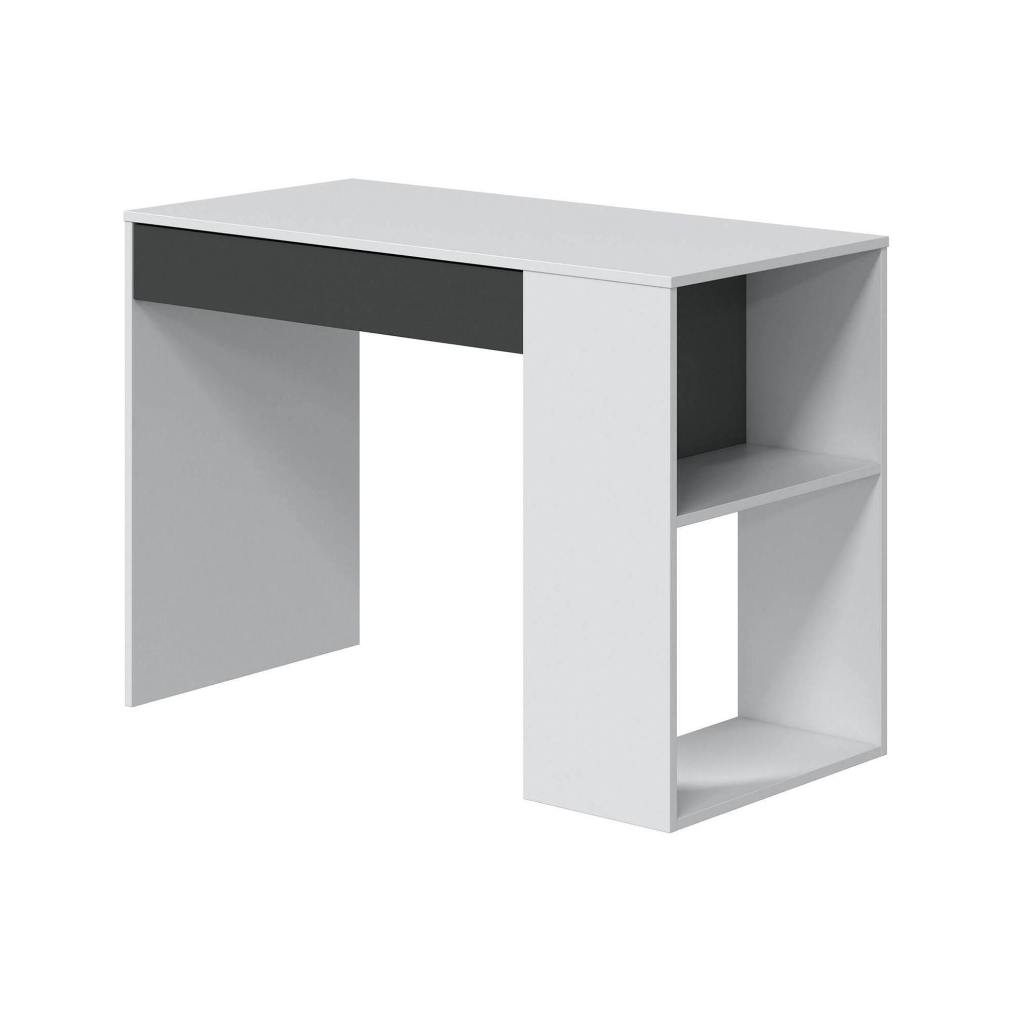 SCHREIBTISCH Weiß, Anthrazit 50/101/73 cm - Weiß, Holzwerkstoff (50/101/73cm) - DMORA