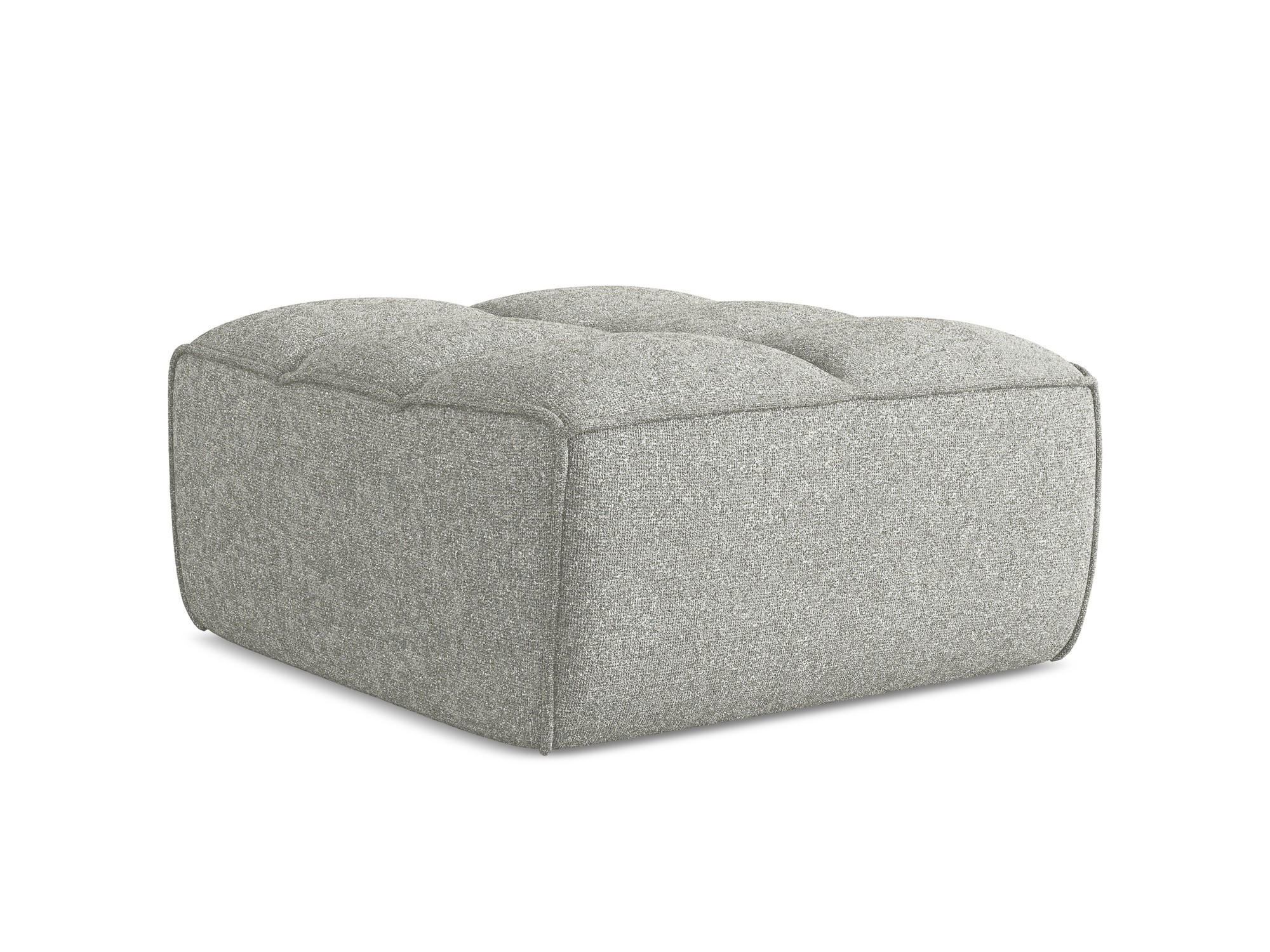 POUF Strukturstoff Stoff Grau - Hellgrau/Schwarz, Kunststoff/Textil (80/43/93cm) - Makamii