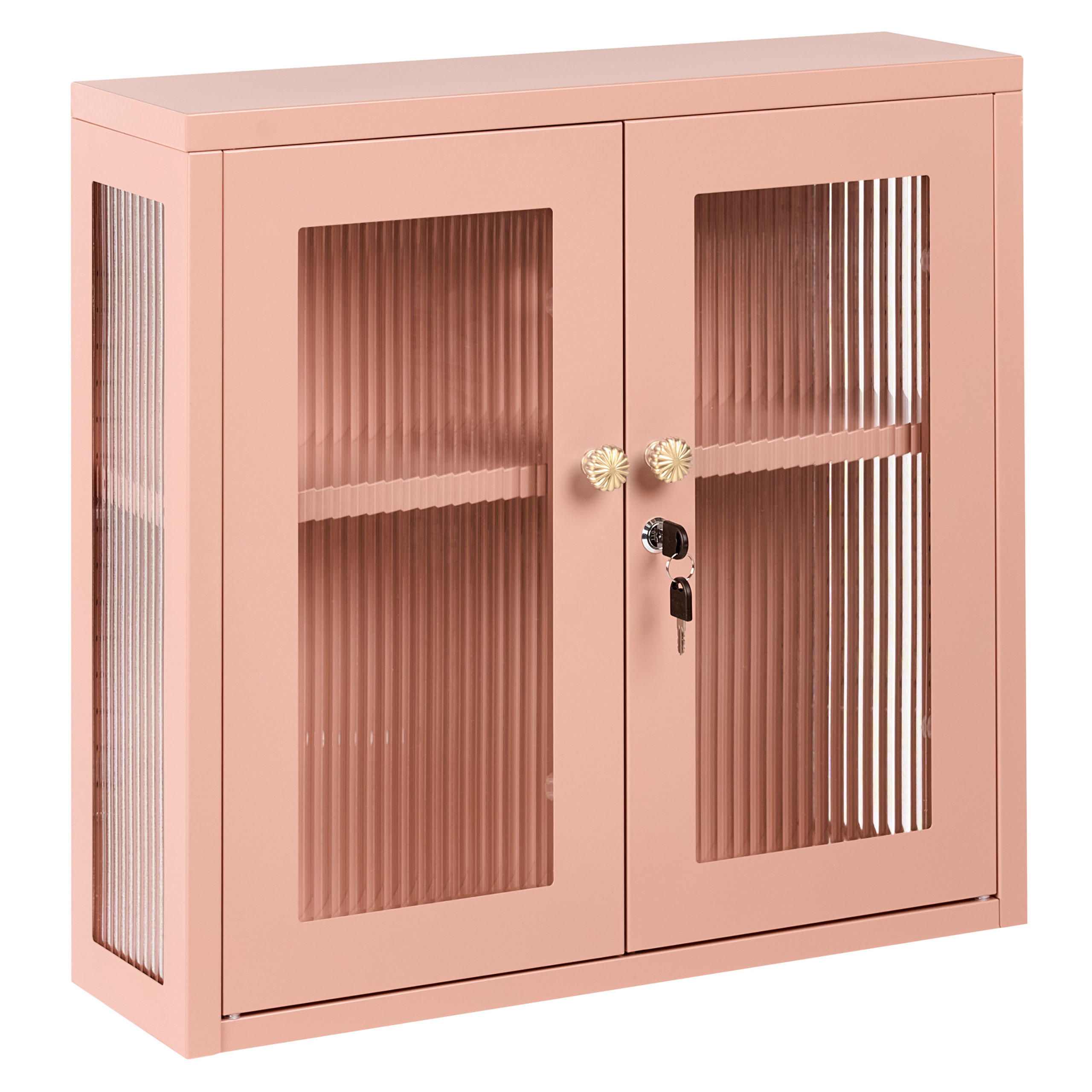 Beliani Wandschrank Pink 60x57x18 cm