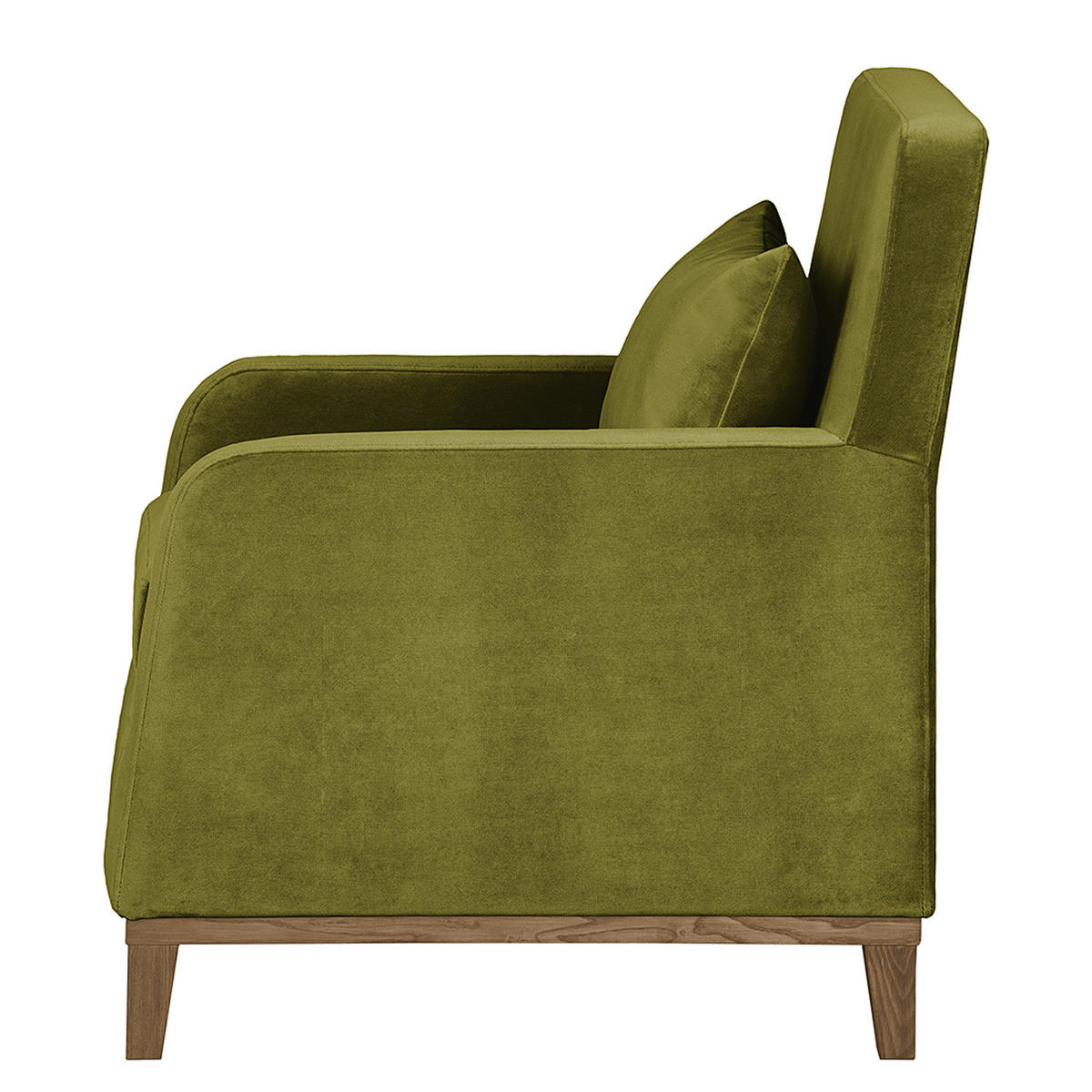 SESSEL - Nussbaumfarben/Naturfarben, Holz/Textil (70/84/88cm) - home24