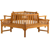 GARTENBANK 250/250 cm Holz Teak - Teakfarben, Holz (250/93/250cm) - CLP