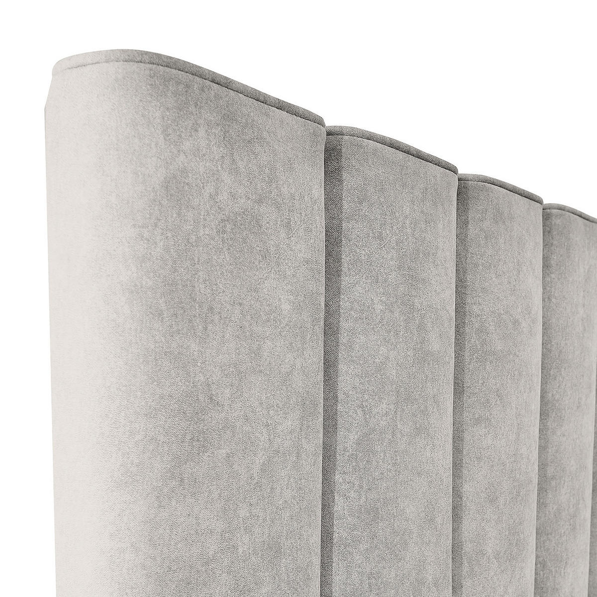 POLSTERBETT - Hellgrau, Textil (180/200cm) - home24