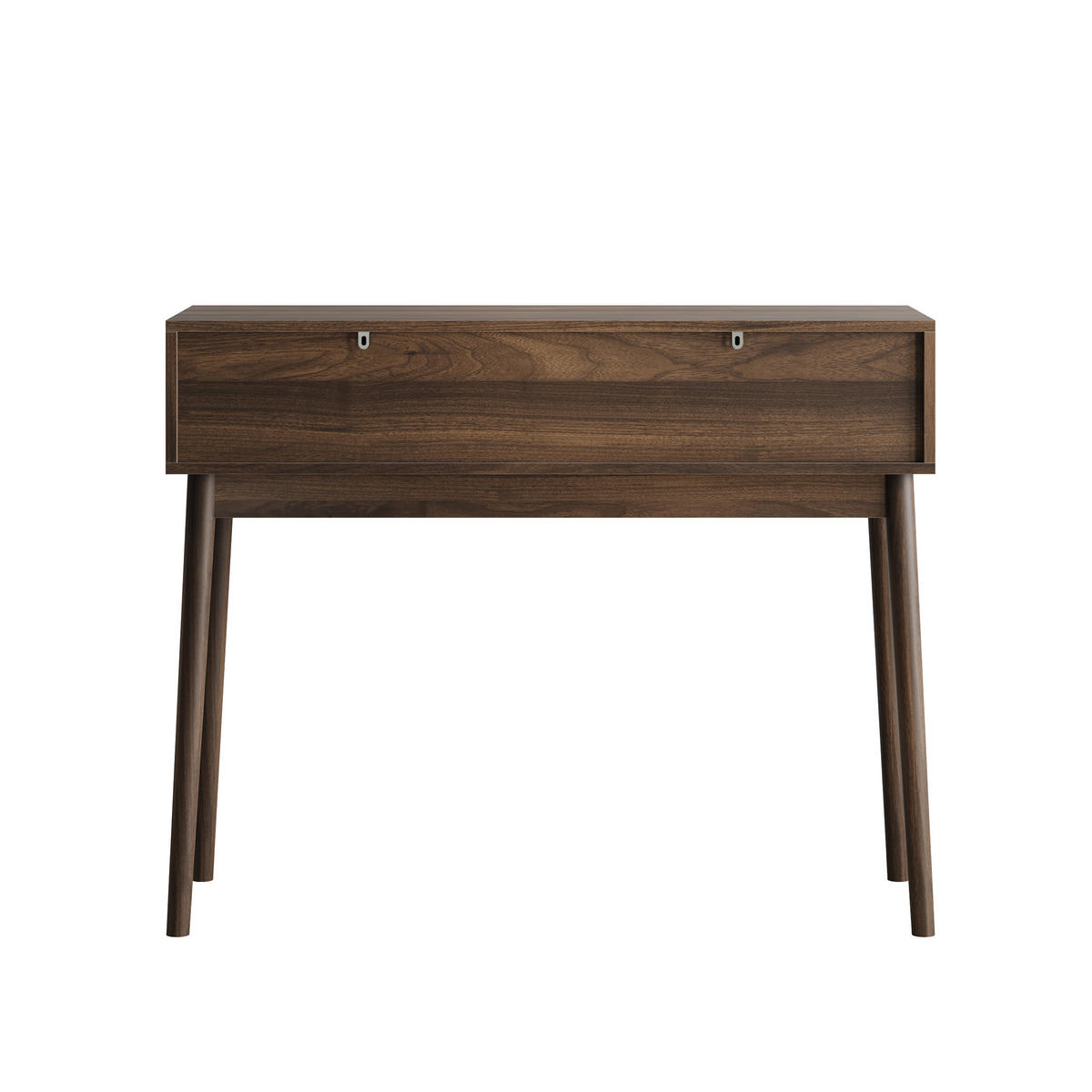 SCHMINKTISCH mit 2 Schubladen in Walnussoptik - Braun, Holzwerkstoff (35/100/80cm) - Urban Meuble