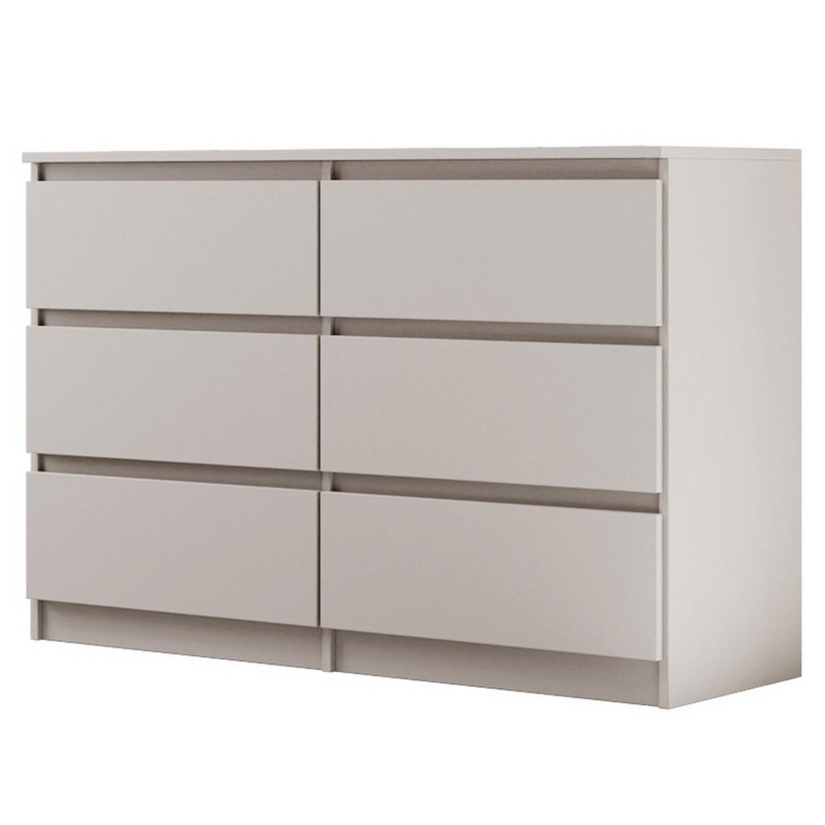 KOMMODE Lemon mit 6 Schubladen, 120 cm, Kaschmir - Kaschmir, Holzwerkstoff (120/78/39cm) - Beautysofa