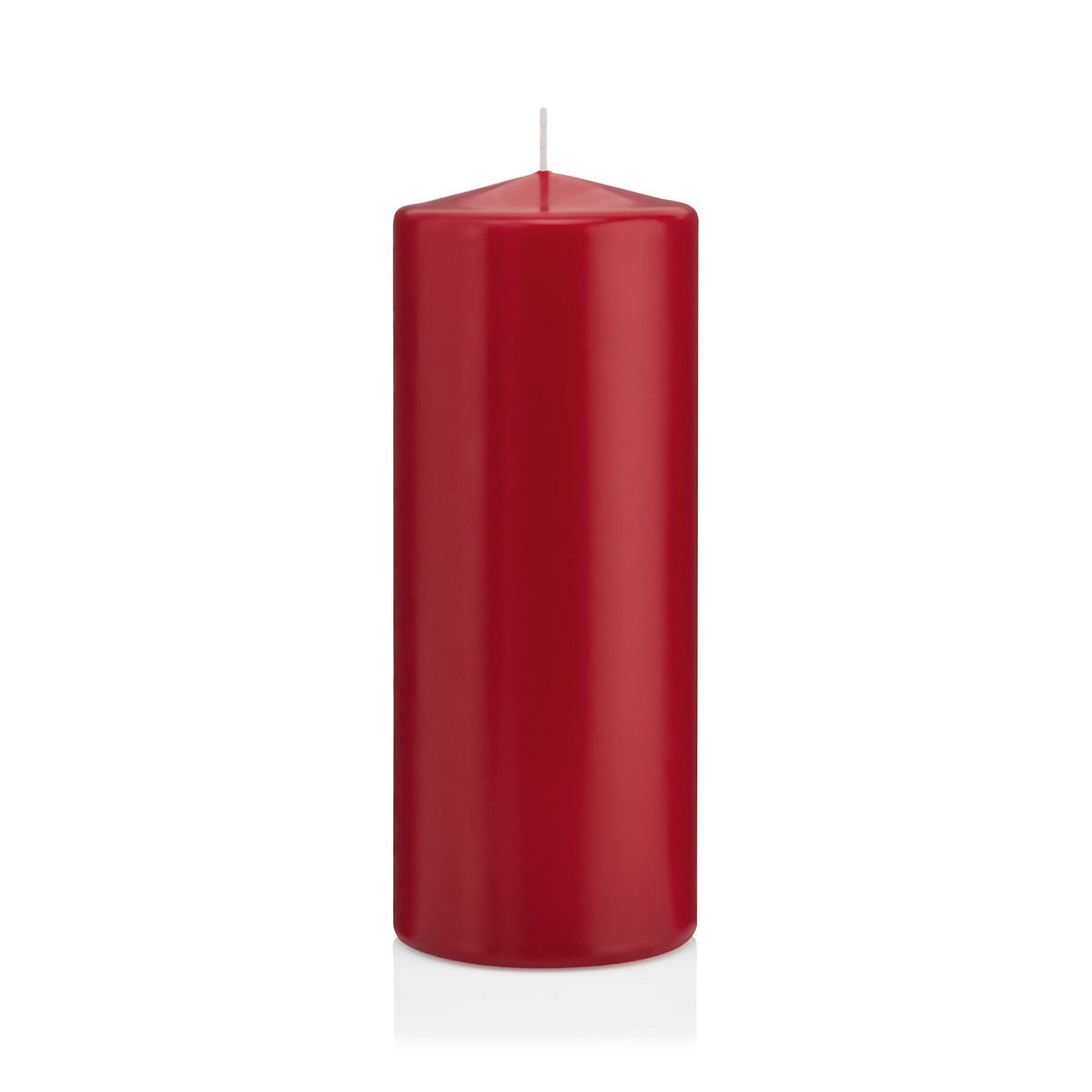 STUMPENKERZEN Altrot Ø 78 x 200 mm, 8 Stück - Dunkelrot, Paraffin (8/20cm) - Wiedemann Kerzen