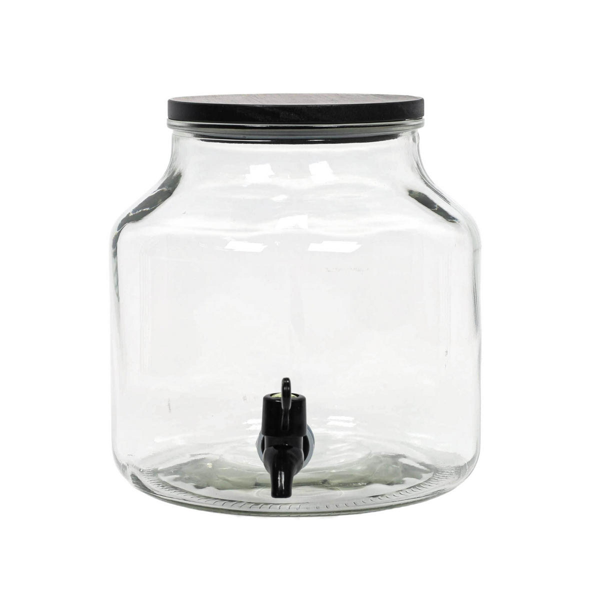 GLASBEHÄLTER mit Zapfhahn Transparent 5,2 l 20,5/20,5/23 cm - Transparent, Glas (5.2L) - Home Styling Collection